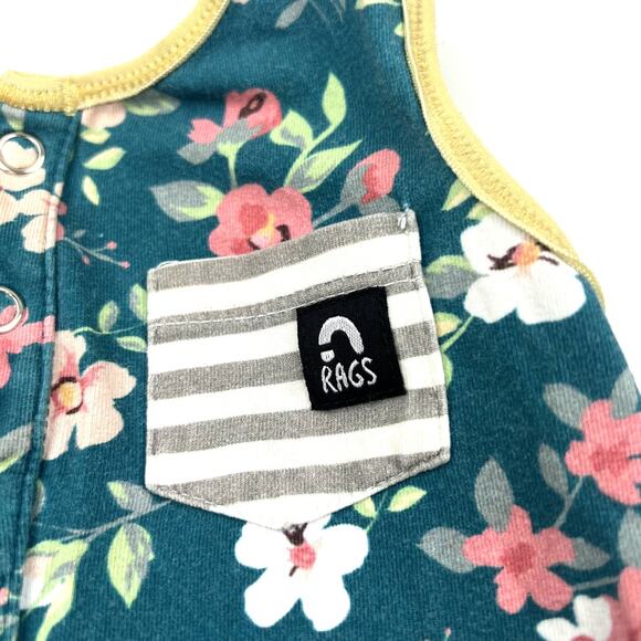 Rags Floral Henley Romper - Picture 3 of 6